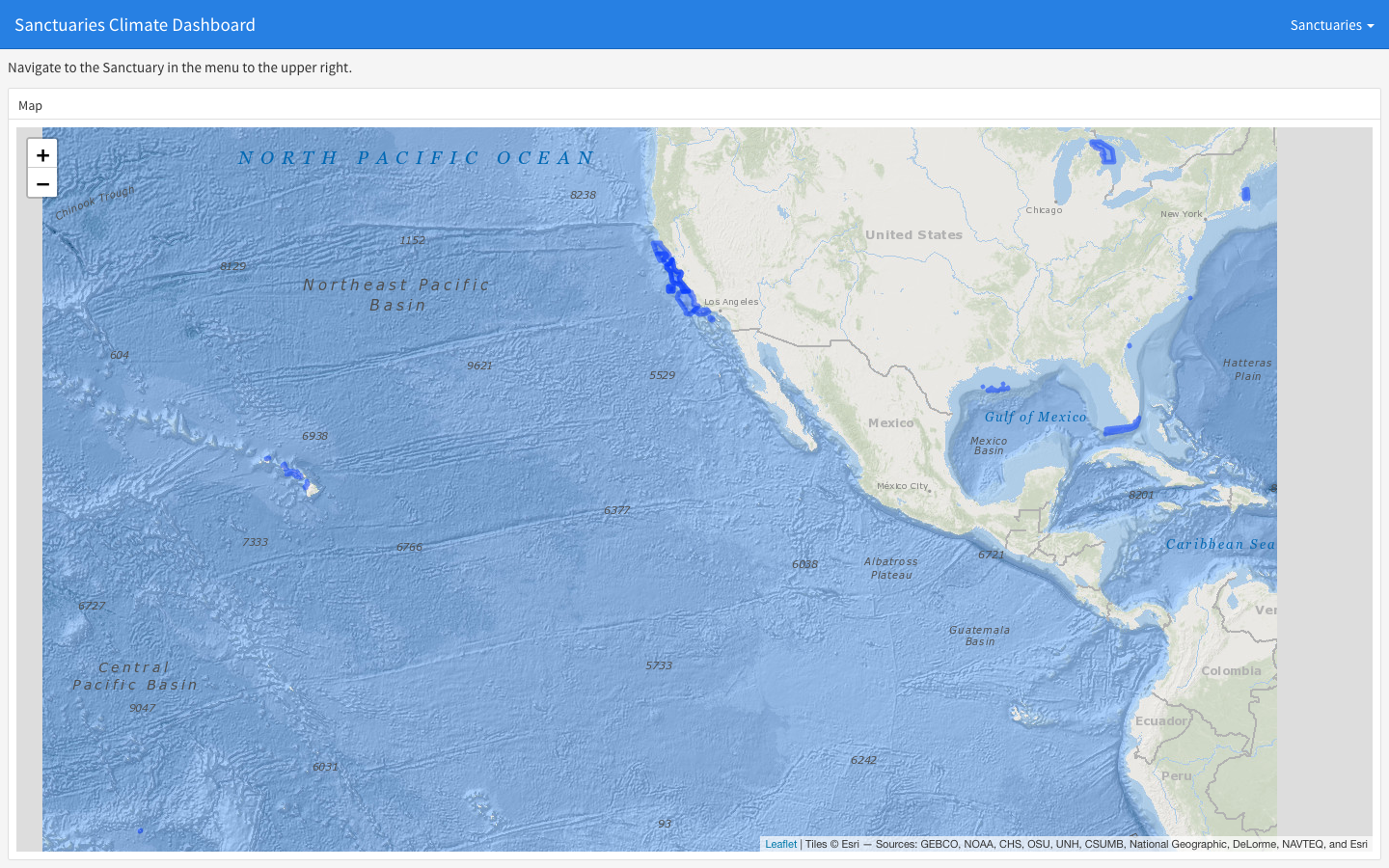 Sanctuaries Climate Dashboard