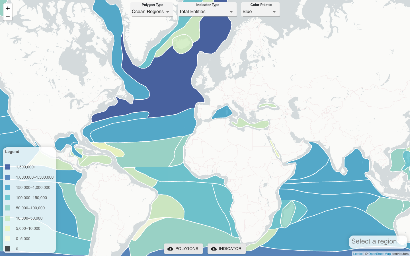 CoastWatch OBIS Indicator Explorer